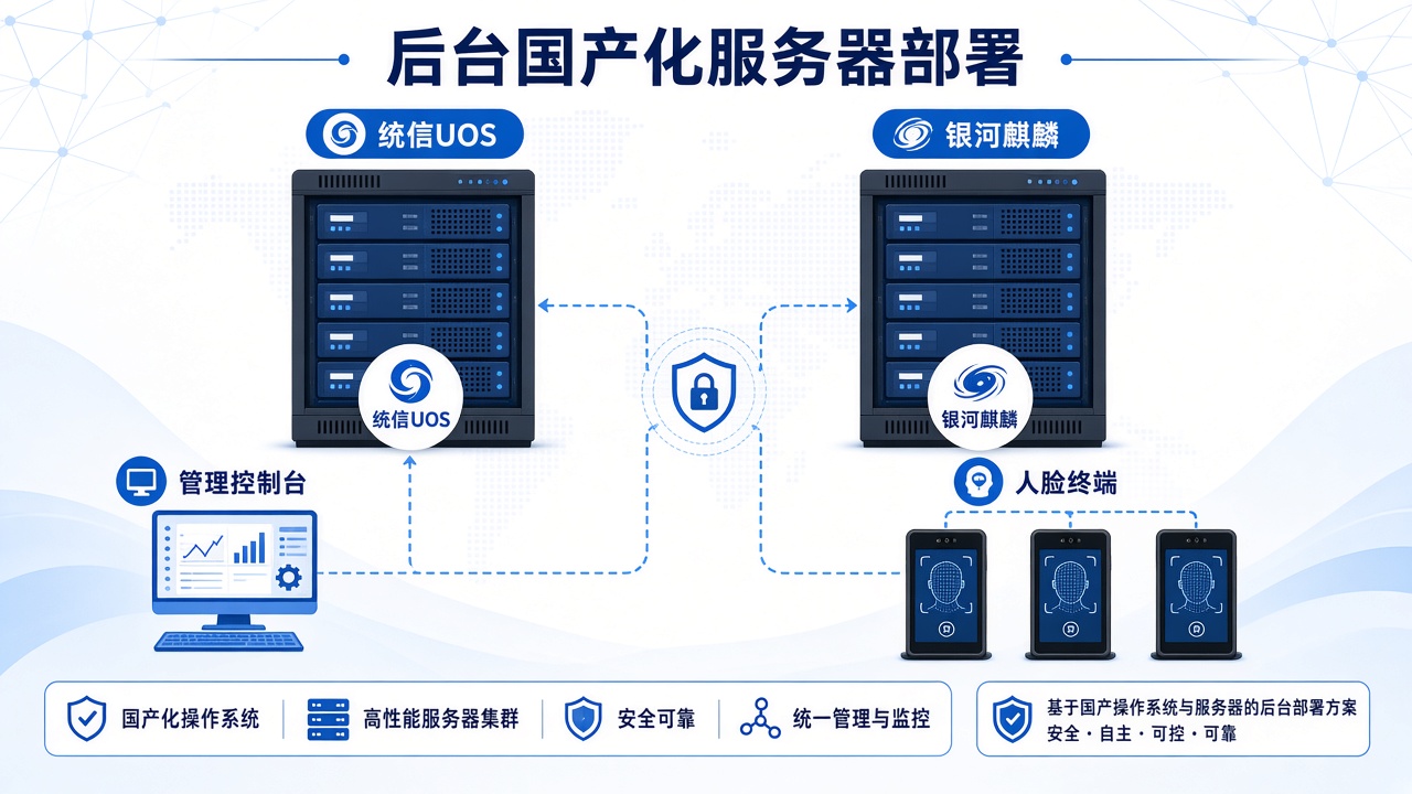云识客全国产化人脸识别系统是什么?前端鸿蒙 + 后台统信麒麟